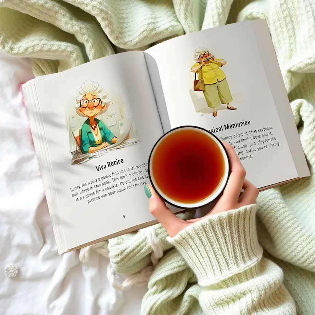 Mood Boosting Activities for Seniors 3 coffee book VIVA RETIRE Activities, Gifts and Products to cheer up Seniors and Retired Dad and Mom